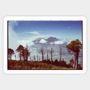 Guatemalan Volcano Fuego and Acatenango Shot on Film Sticker
